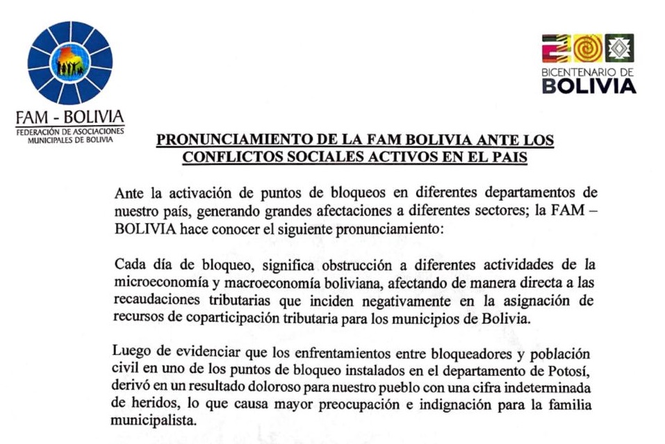 Violentos enfrentamientos en Llallagua generan preocupación en Bolivia