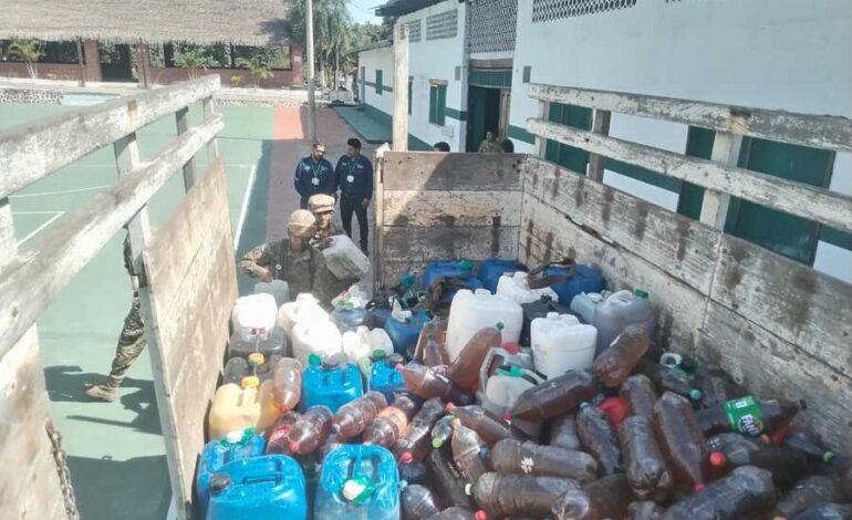 Operativo «Plata» en Santa Cruz logra importante decomiso de combustible ilegal.